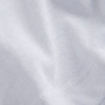 Le Linen T-Shirt in white — close-up of the textured linen-cotton jersey fabric