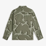 The Bilbao Overshirt in camo — back view against a white background