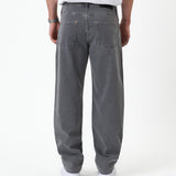 The Jeans Relaxed Straight Fit in light grey — back view showing the straight leg silhouette
