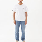 The Forever T-shirt in white — front view worn with blue jeans