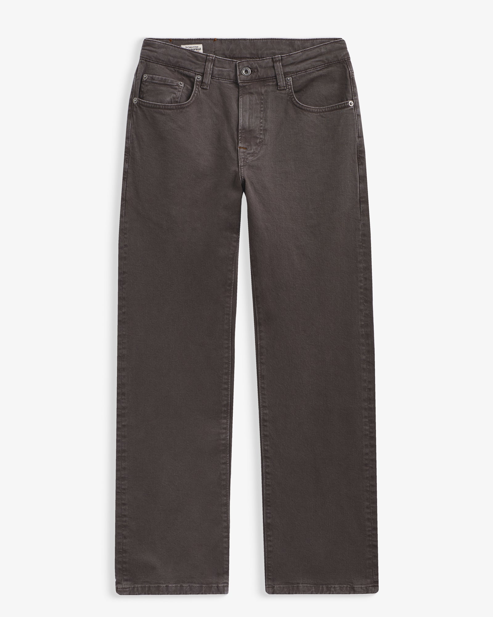 Motion 5 Pocket Classic Straight Pant in dark mole — front view showing the straight fit