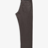 Motion 5 Pocket Classic Straight Pant in dark mole — back view showing the rubber logo patch