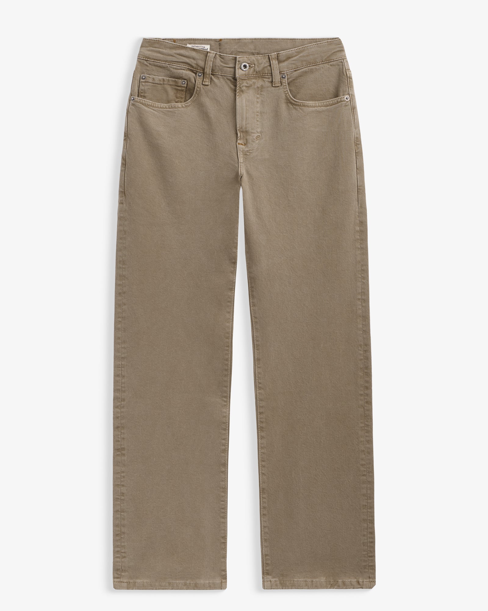 Motion 5 Pocket Classic Straight Pant in khaki — front view showing the 5-pocket design