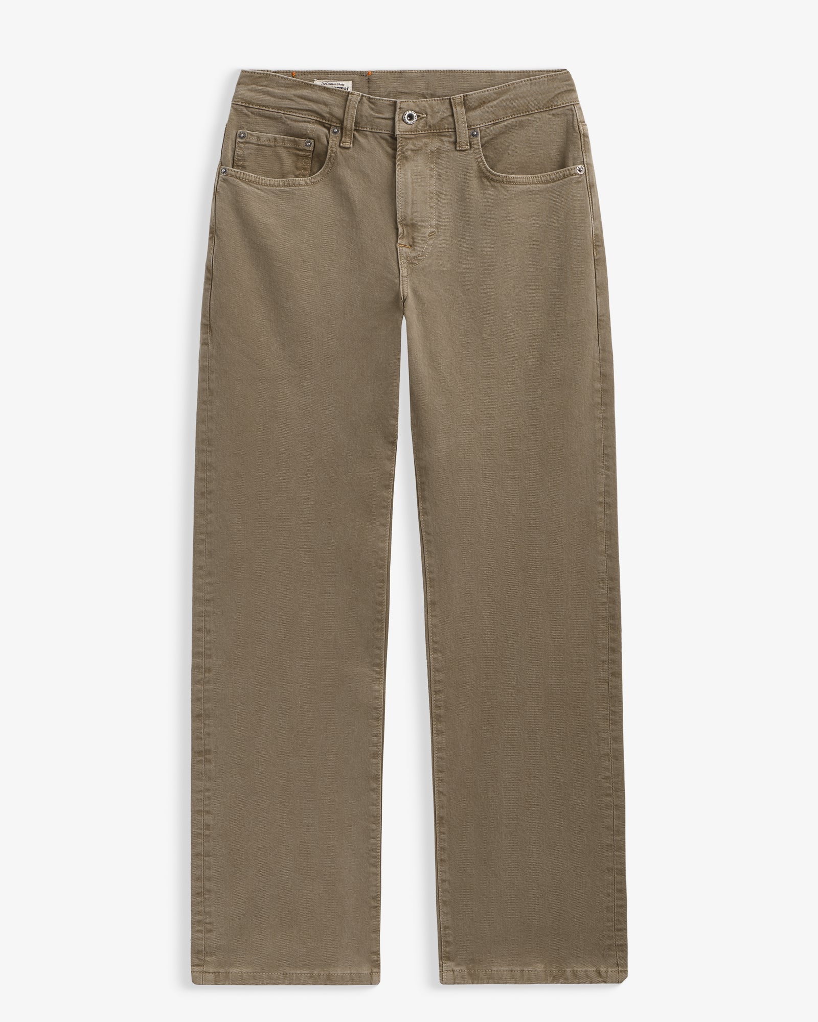 Motion 5 Pocket Classic Straight Pant in khaki beige — front view showing five pockets