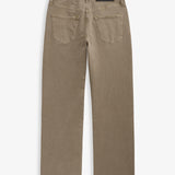 Motion 5 Pocket Classic Straight Pant in khaki — back view showing the rubber logo patch