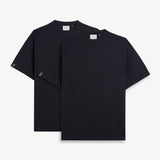 Oversized Tonal T-Shirt 2-Pack in black — displayed together showing front views
