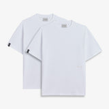 Oversized Tonal T-Shirt 2-Pack in white — stacked product view showing the folded pack