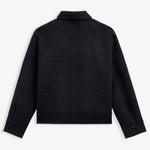 The Reversable Wool Jacket in dark grey — back view
