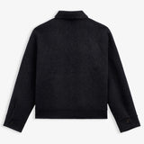 The Reversable Wool Jacket in dark grey — back view