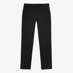 A back view of The Jeans Regular Fit in black, laid flat on a white background. The image highlights the two back pockets and waistband.