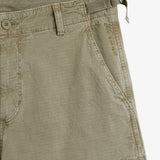 The Monterrey Cargo Pant in Light Khaki — close-up of the adjustable waist and pocket