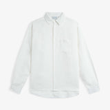 The Daily Linen Shirt in off white — front view against a white background
