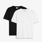 The Forever T-shirt 2-Pack in black and white — classic crewneck tees layered together