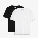 The Forever T-shirt 2-Pack in black and white — classic crewneck tees layered together