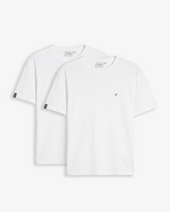 The Forever T-shirt 2-Pack in white — set of two crewneck tees with small chest logos
