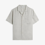 The Holiday Linen SS Shirt in natural — front view against a white background