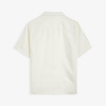 The Holiday Linen SS Shirt in off white — back view against a white background