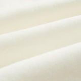 The Holiday Linen SS Shirt in off white — close-up of the breathable linen fabric texture