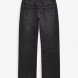 The Jeans Relaxed Straight Fit in ecru — back view showing the rubber patch