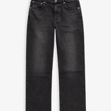 The Jeans Relaxed Straight Fit in faded black — front view