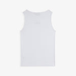 The Ribbed Tank Top in white — back view showing the clean ribbed texture
