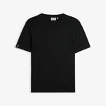 The Sanremo Linen Tee in anthracite grey — front view with tonal C' embroidery on the chest