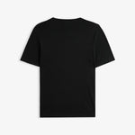 The Sanremo Linen Tee in antrasit — back view showing the clean rib collar