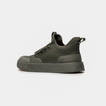 The Sneakers 2.0 in khaki — side view showing mesh upper and rubber accents