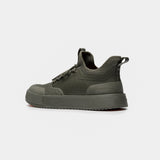 The Sneakers 2.0 in khaki — side view showing mesh upper and rubber accents