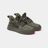 The Sneakers 2.0 in khaki — side view showing the mesh upper and rubber accents
