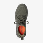The Sneakers 2.0 in khaki — top-down view showing the mesh upper and orange insole