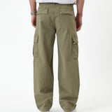 The Monterey Cargo Pant in light khaki — back view showing the relaxed straight fit