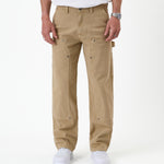 The Carpenter Pant in beige — front view showing the straight leg silhouette