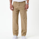 The Carpenter Pant in beige — front view showing the straight leg silhouette