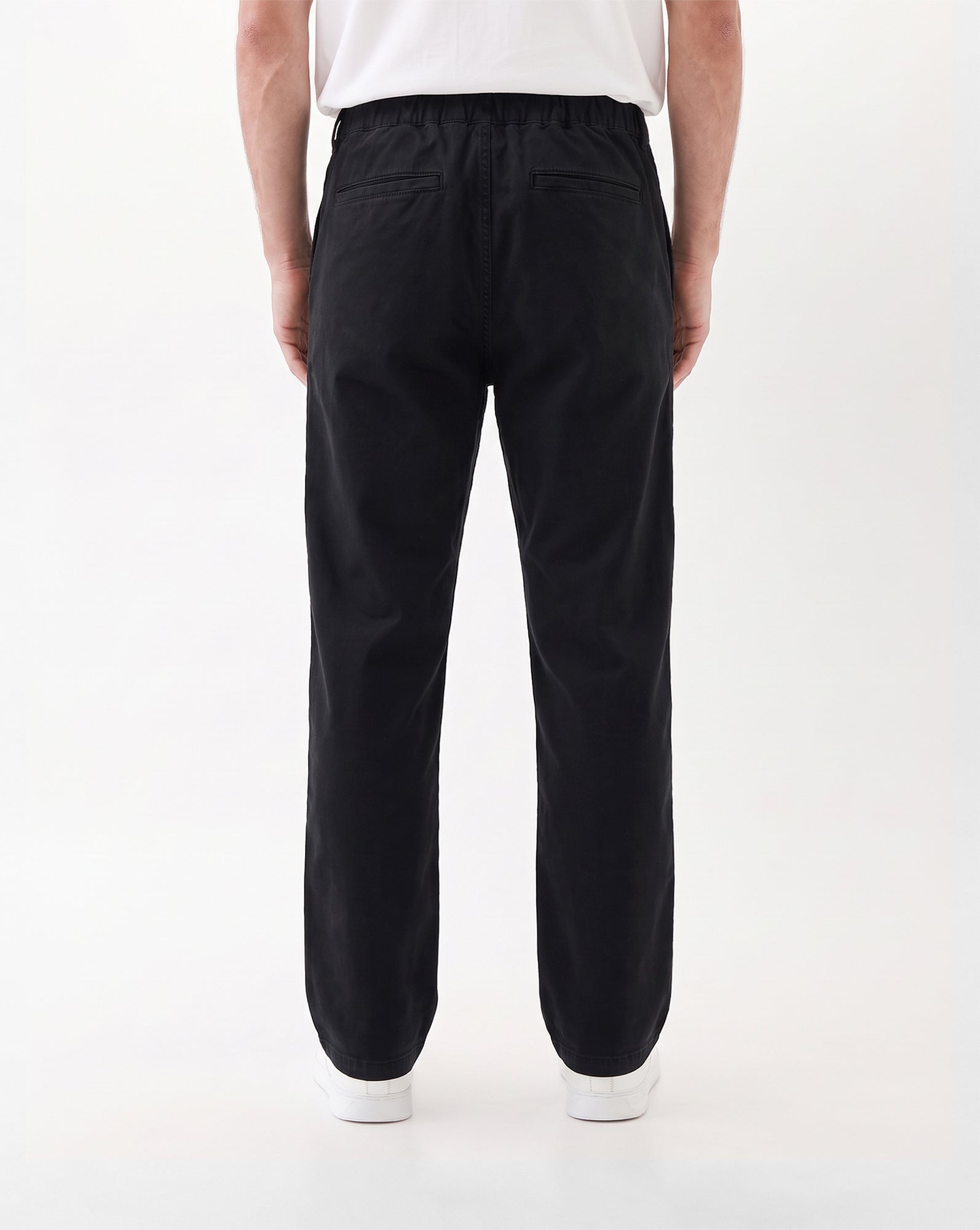 The Chamonix Chino in black — back view showing the relaxed fit