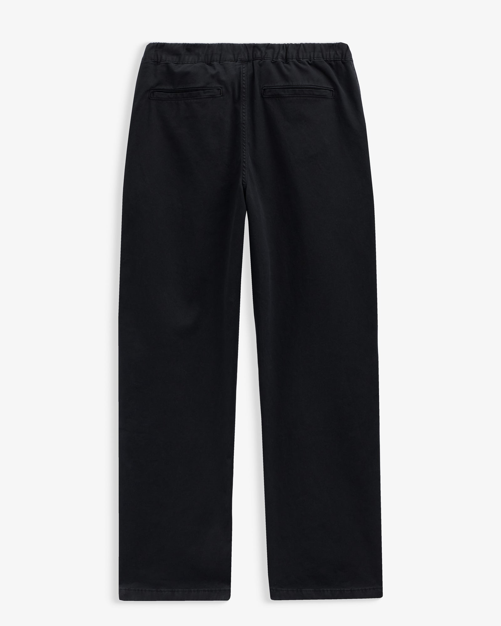 The Chamonix Chino in black — back view showing rear welt pockets