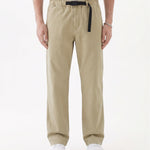 The Chamonix Chino in khaki beige — front view showing the integrated belt