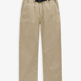 The Chamonix Chino in khaki — front view featuring an integrated black belt