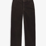 The Daily Cord Chino in chocolate — front view showing the straight leg corduroy texture