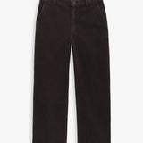 The Daily Cord Chino in chocolate — front view showing the straight leg corduroy texture