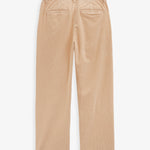 The Daily Cord Chino in Irish cream — back view with buttoned rear pockets