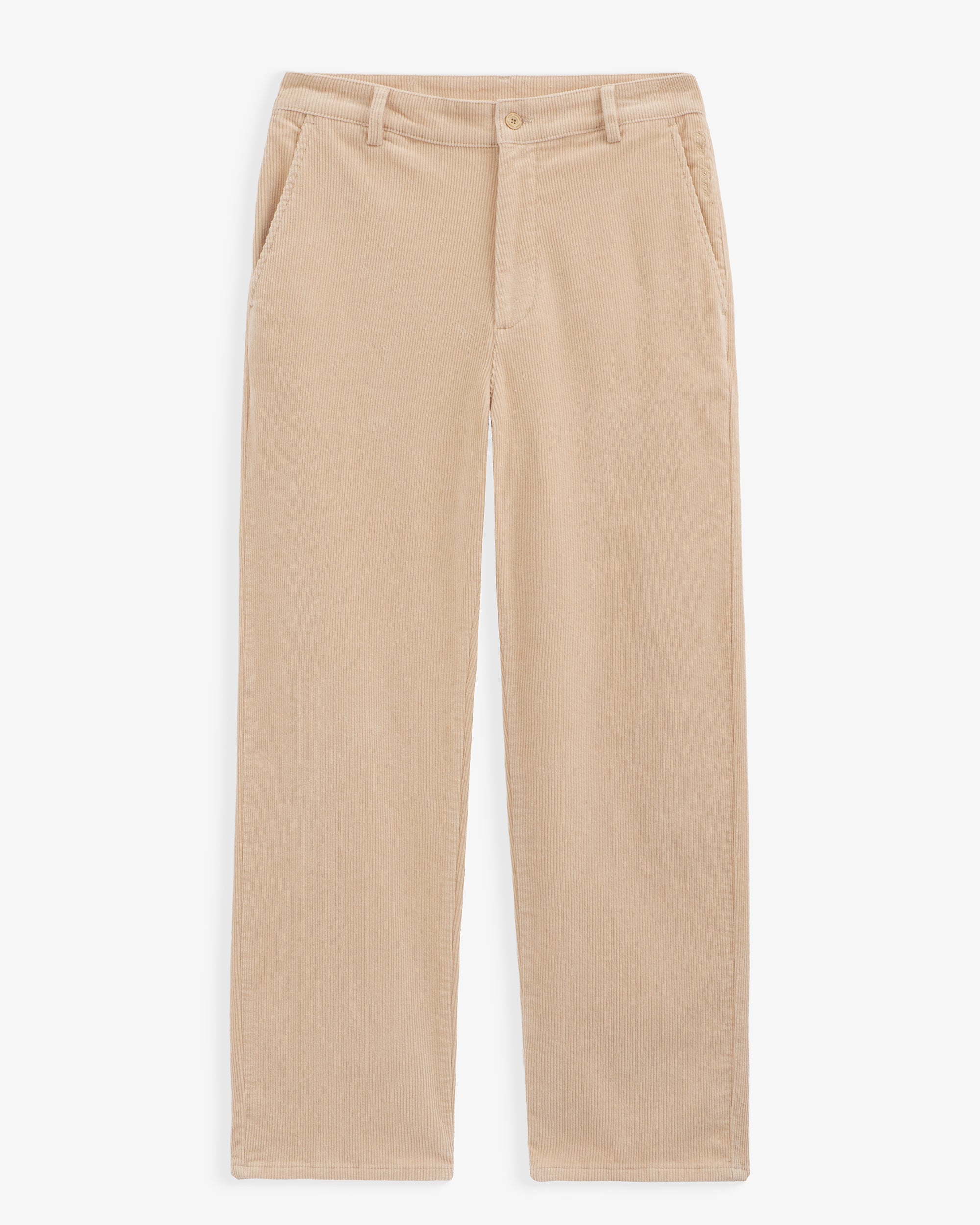 The Daily Cord Chino in Irish cream — front view showing the mid-wale corduroy texture