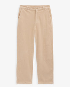 The Daily Cord Chino in Irish cream — front view showing the mid-wale corduroy texture