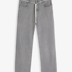 The Jeans Relaxed Straight Fit in light grey — front view
