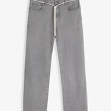 The Jeans Relaxed Straight Fit in light grey — front view