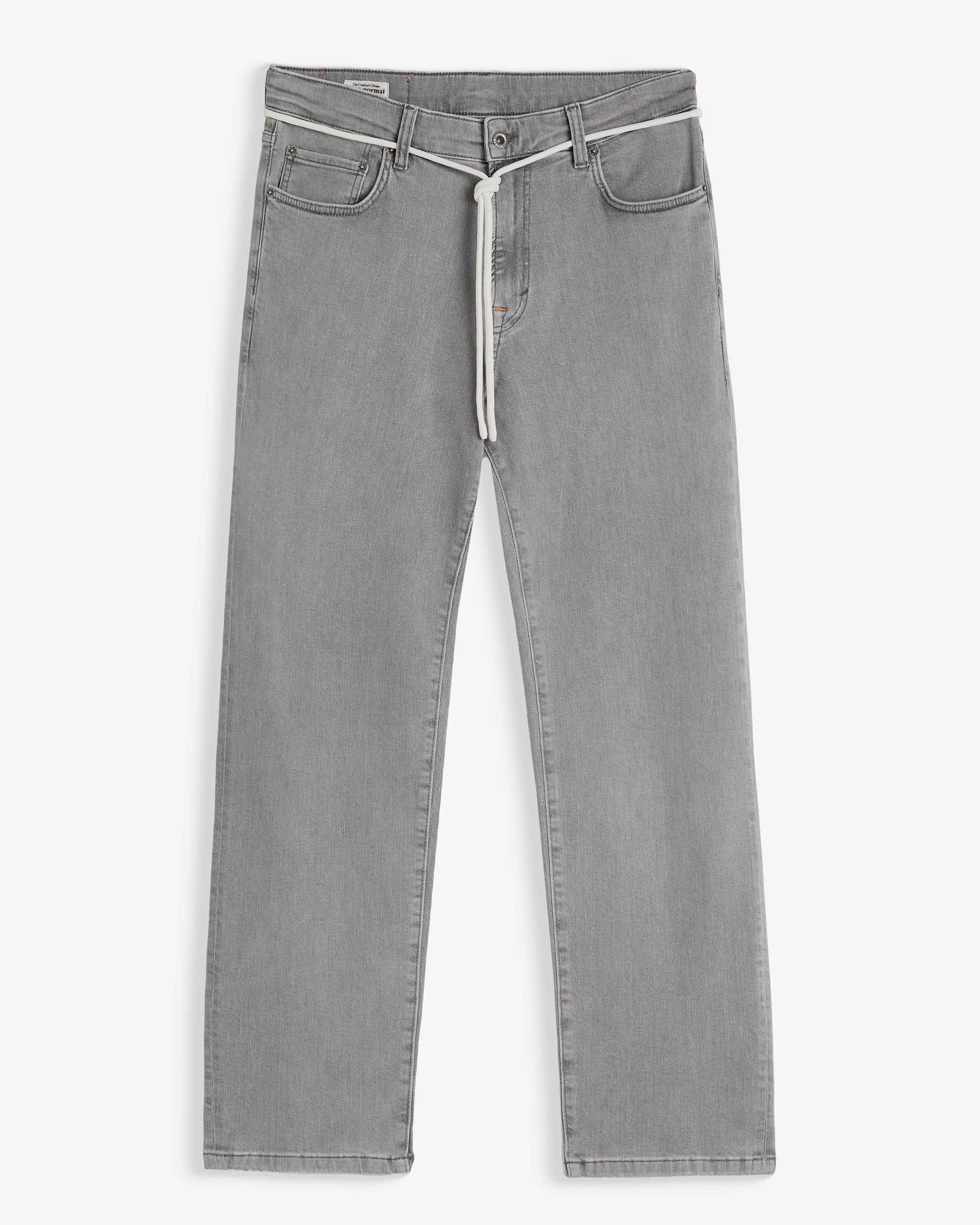 The Jeans Relaxed Straight Fit in light grey — front view