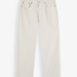 The Jeans Relaxed Straight Fit in ecru — front view against a white background