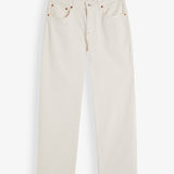 The Jeans Relaxed Straight Fit in ecru — front view against a white background