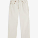 The Jeans Relaxed Straight Fit in ecru — front view against a white background