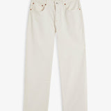 The Jeans Relaxed Straight Fit in ecru — front view against a white background